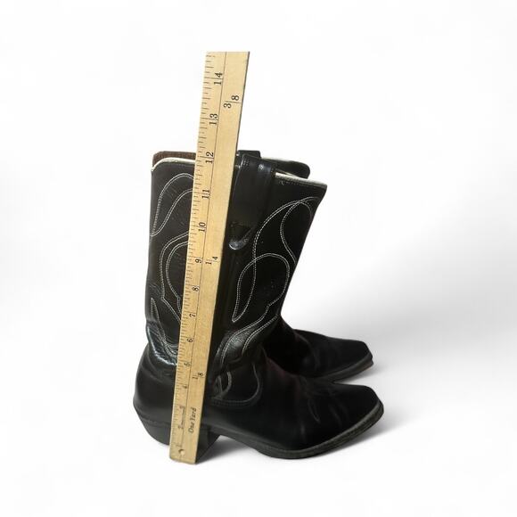 Vintage Rodeo Cowboy Boots Pointed Toe Men's Leather Western Pull On Sz 8 D - Picture 9 of 9